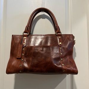 Bass Brown Leather Satchel